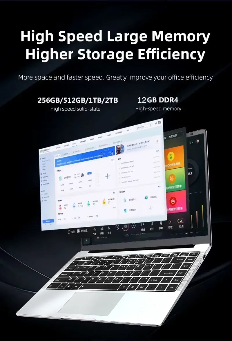 14.1" Inch Intel Core i7 9850H 12GB RAM 512GB 1TB 2TB SSD Laptop Windows 11 Notebook PC Office Study Gaming la