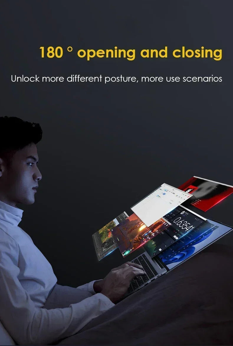 LENO HOT 14.1" Laptop Intel Core i7 8650U 32GB 2TB Windows 11 Gaming Computer PC Gamer office Ultra Slim Notebook 1920*1080 HD