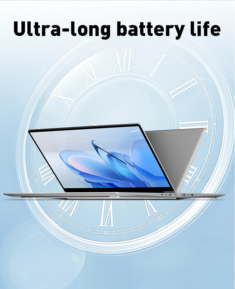 LENO Ultra Slim 14.1"Laptop 16GB RAM 2TB SSD Windows 11 Intel N3700 Notebook Gamer 1920*1080  Display Office Study Computer PC